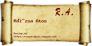 Rózsa Atos névjegykártya